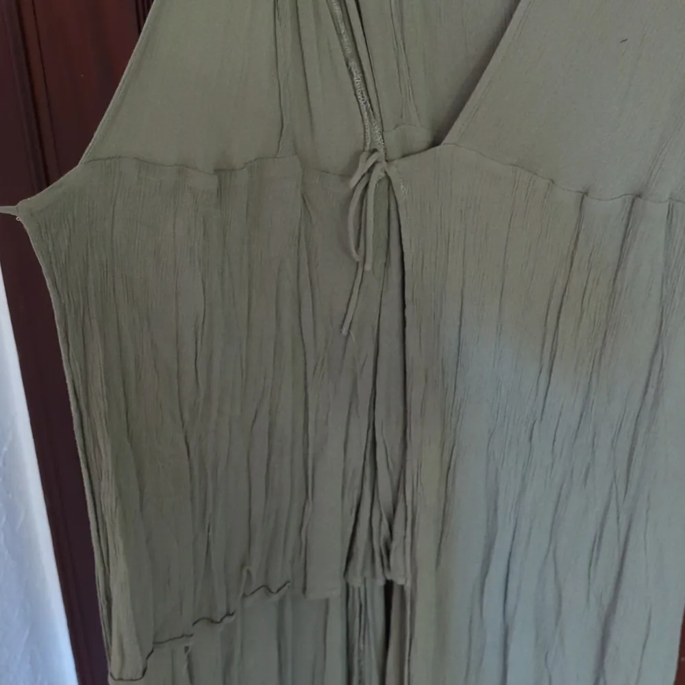 Lulus Light Sage Green Full Length Occasion Event Evening Wrap Maxi Dress SZ L - Picture 5 of 9